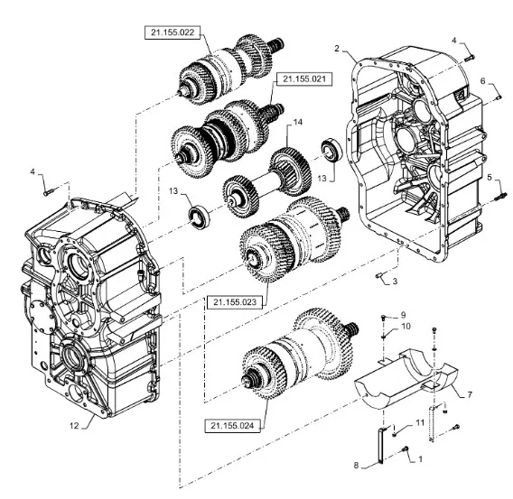 47582431 - Вал 3й в сборе КПП T9T9./St.